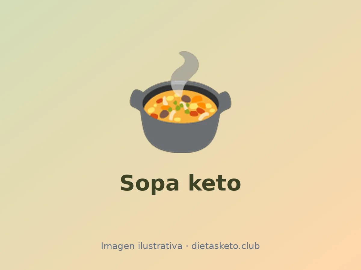 Caldo Azteca Keto sin Tortilla, imagen ilustrativa