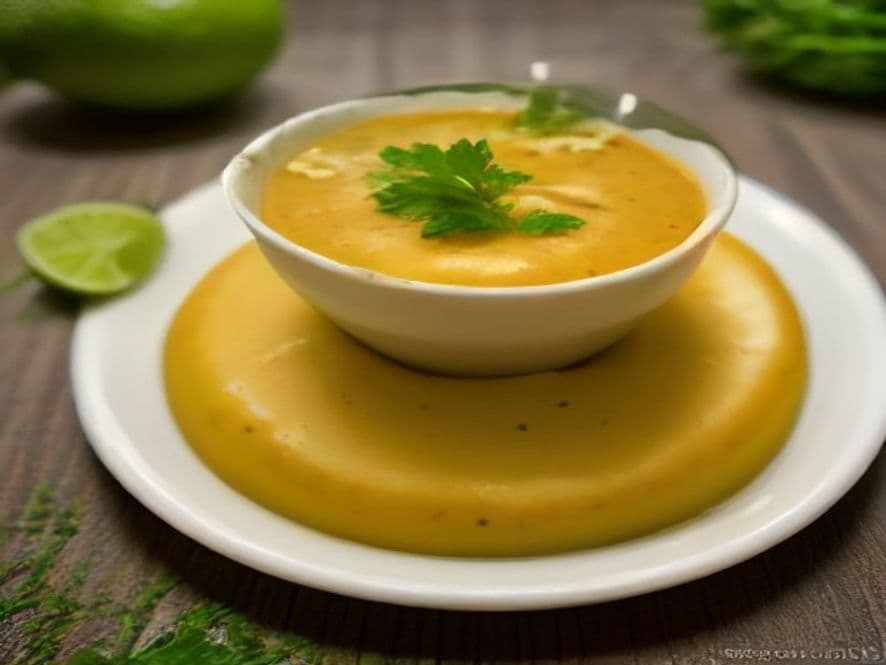 Bisque de Gallina con Hierba Santa Keto