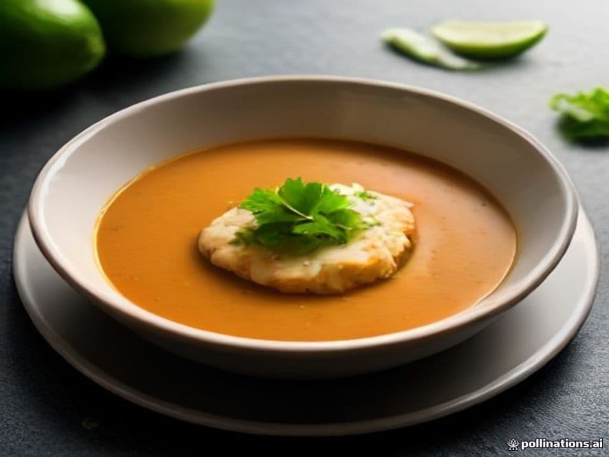 Bisque Cremoso de Pollo con Hierba Santa Keto
