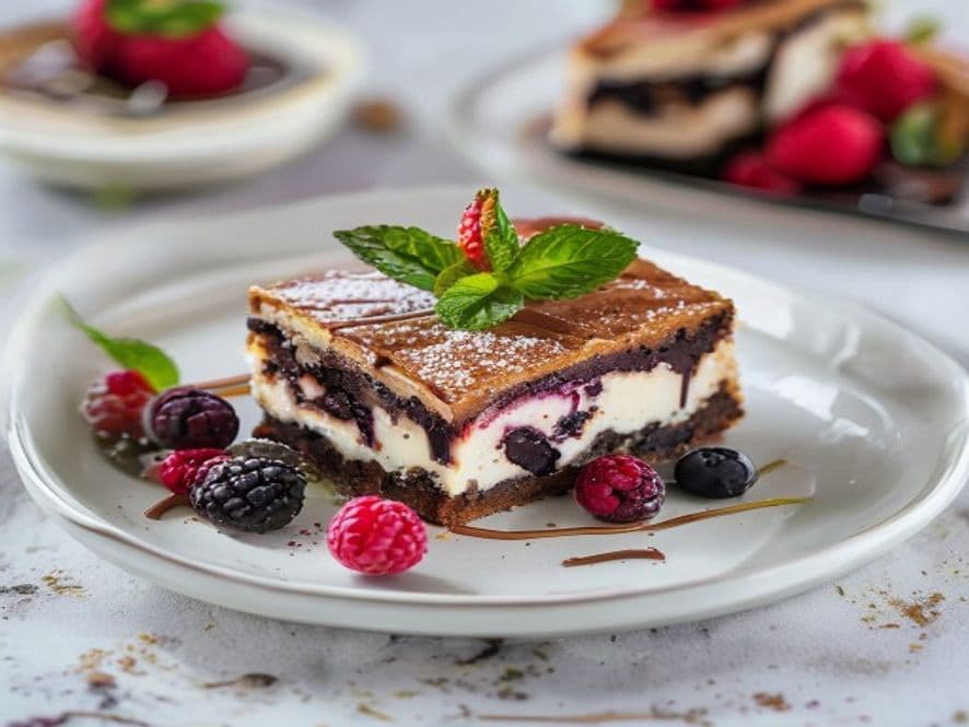 Brownies keto de cheesecake