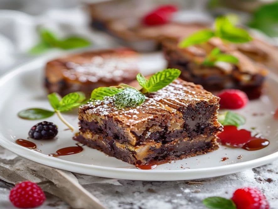 Brownies keto de kiwi