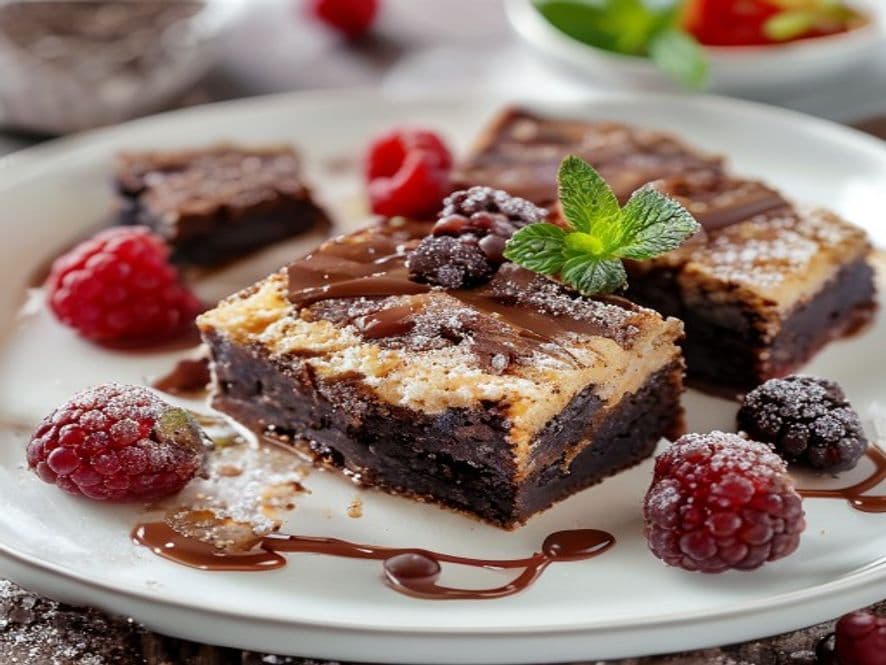 Brownies keto de tiramisú keto