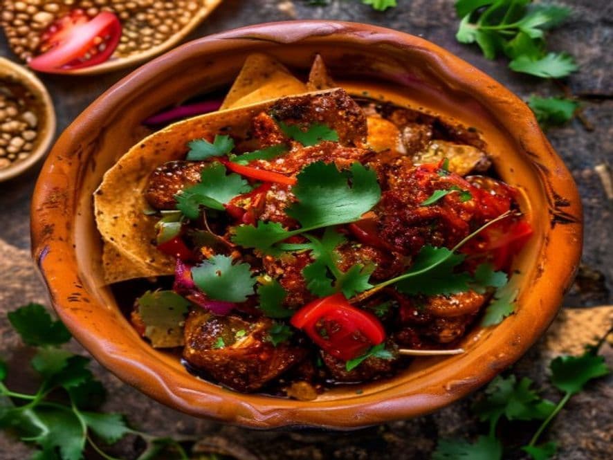 Cabrito en salsa de cascabel keto