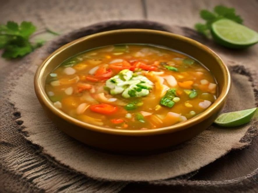 Caldo de Calabacita Keto con Pollo