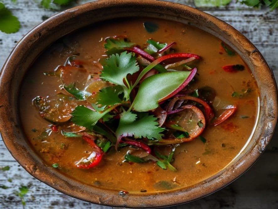 Caldo de Res con Chile Guajillo Keto