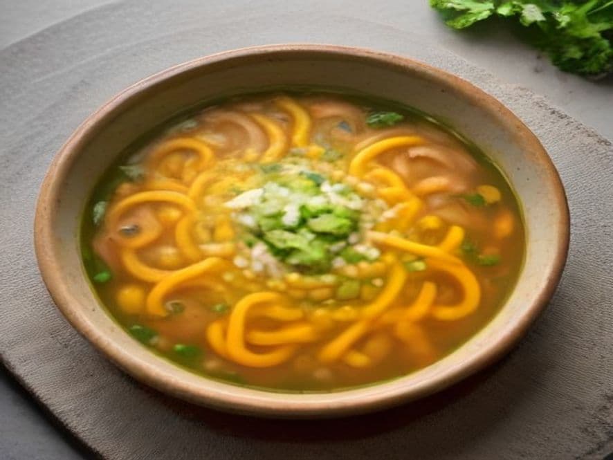Caldo Verde Keto sin Maíz de Pollo