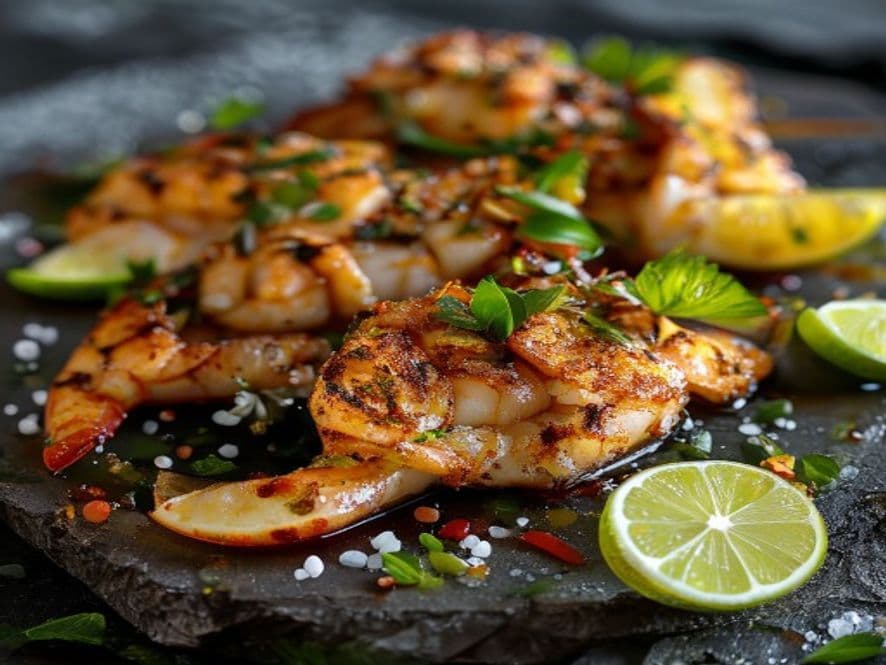 Camarón en salsa de guajillo keto