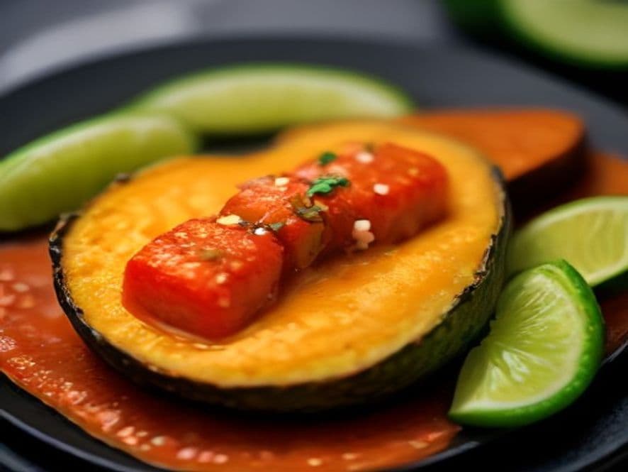 Camarón en salsa macha keto