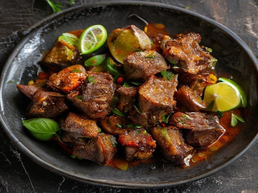 Cerdo en salsa de chile mulato Keto