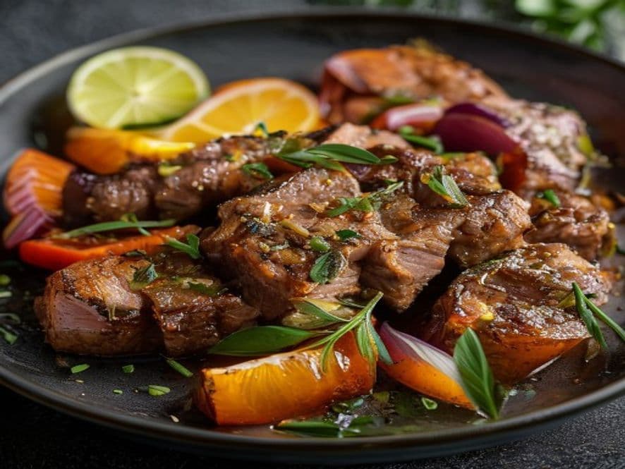 Cerdo en salsa de naranja keto