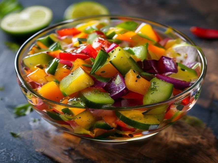 Ceviche Keto de Callo de Hacha con Mango Keto