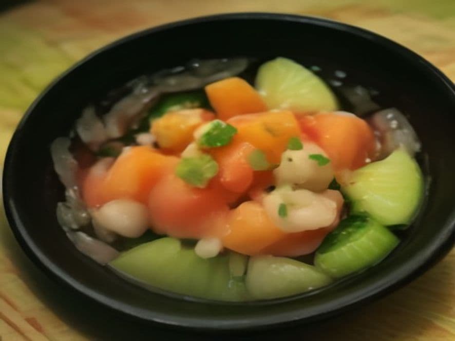 Ceviche Keto de Mejillón Negro con Calamar