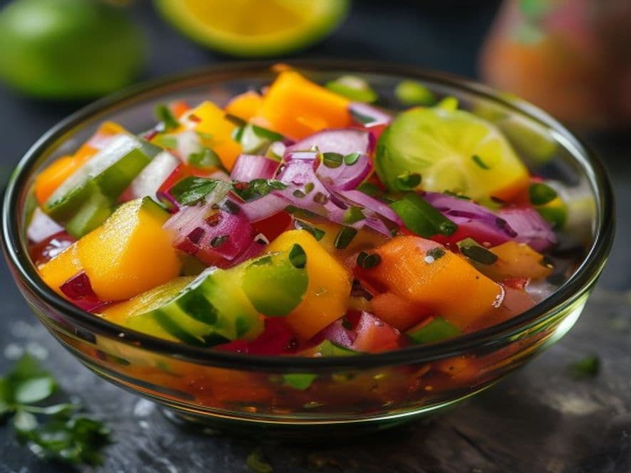 Ceviche Keto de Pargo con Mango Keto