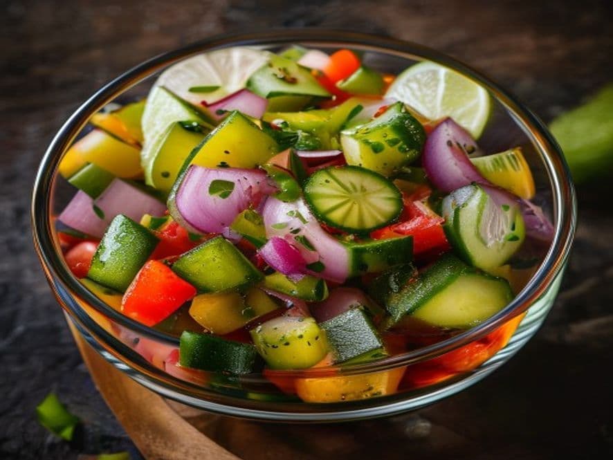 Ceviche keto de salmón estilo Veracruz