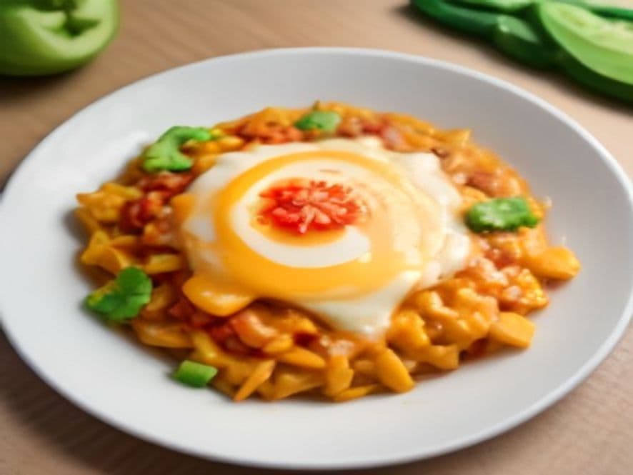 Chilaquiles Rojos de Guajillo con Flor de Calabaza Keto