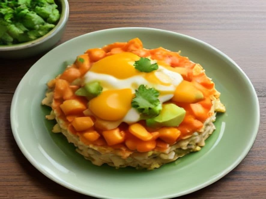 Chilaquiles Verdes de Tomatillo con Flor de Calabaza Keto