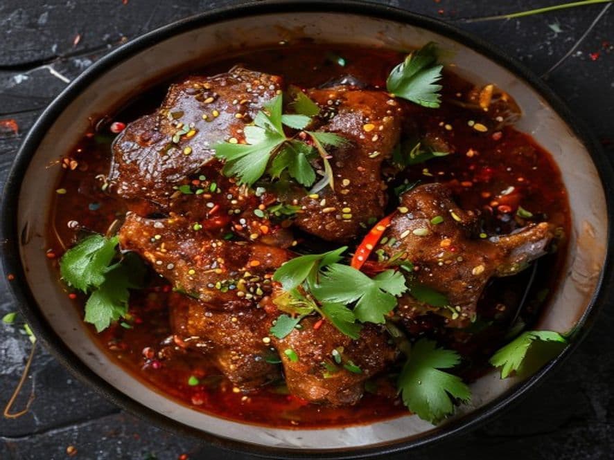 Chivo en Pipián Rojo Keto