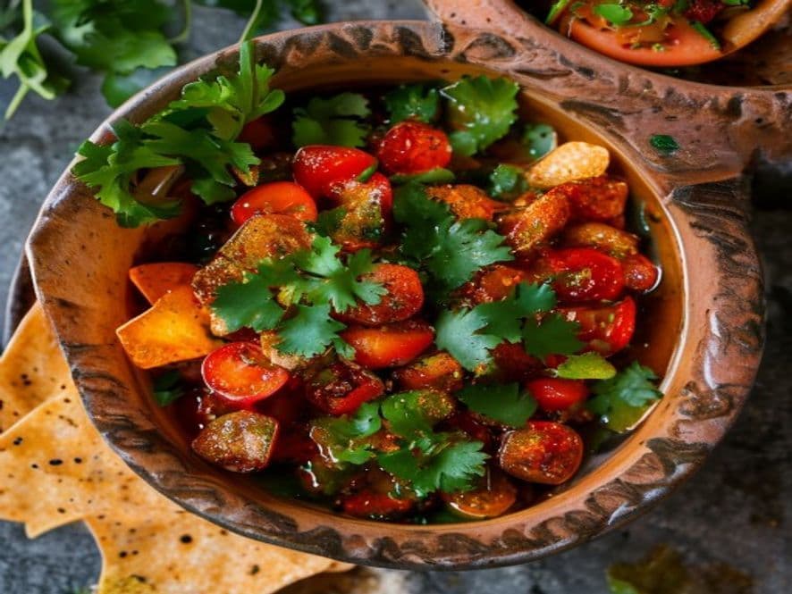 Conejo en salsa verde tomatillo keto