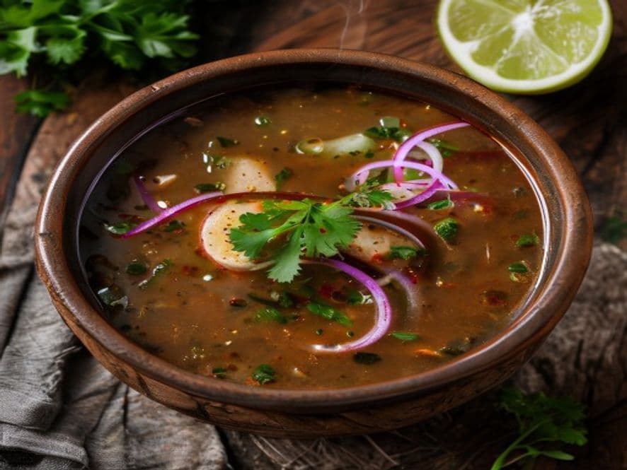 Consomé de ajo negro keto
