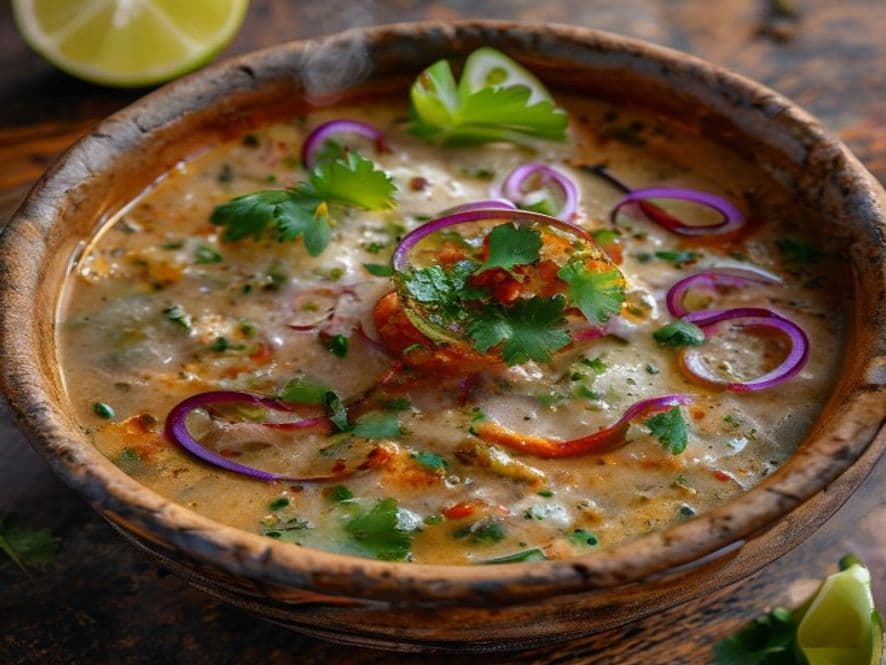 Crema de Pescado con Chile Poblano Keto