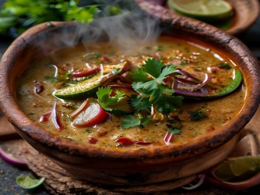 Crema de Puerco con Chile Verde Keto