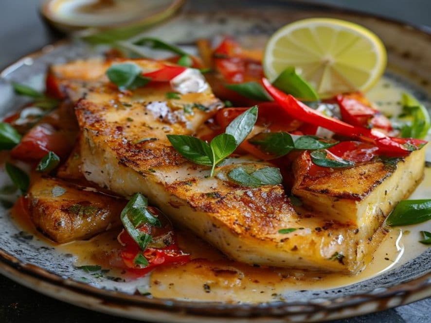 Dorado a la Plancha Keto con Ensalada Fresca de Nopales y Aguacate
