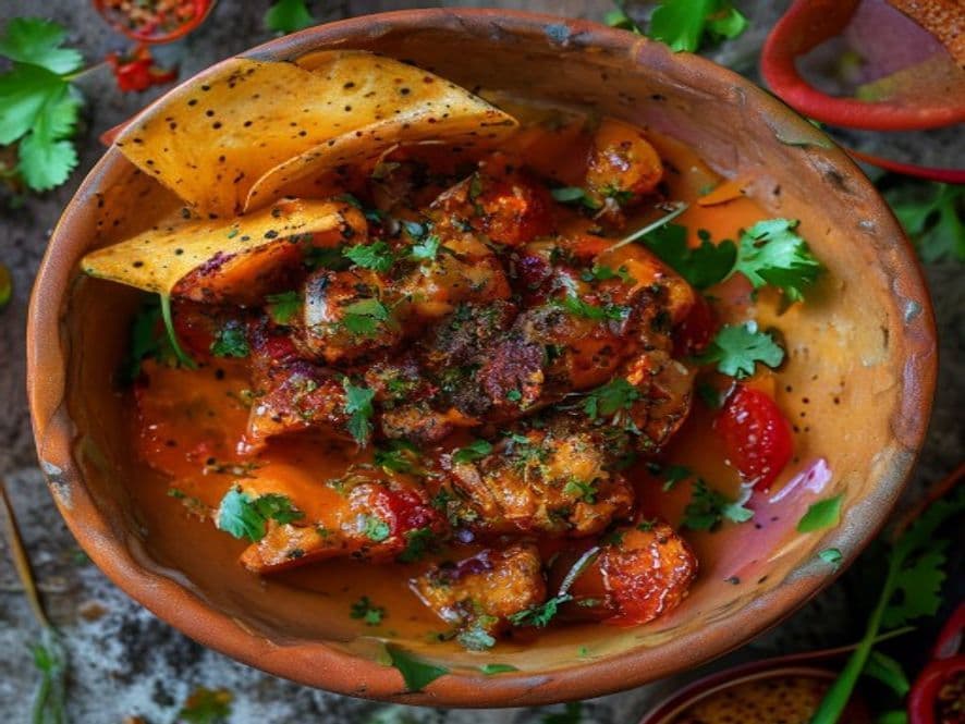 Dorado en salsa de cascabel keto