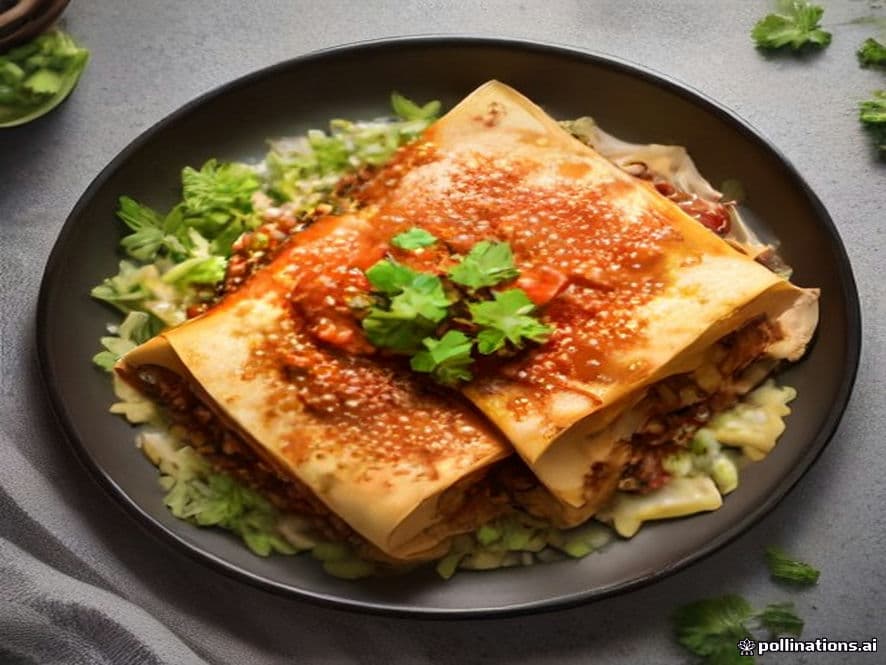 Enchiladas Keto de Pollo en Mole Amarillo Oaxaqueño