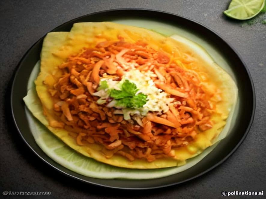 Huarache Keto de Espinaca con Tinga de Pollo
