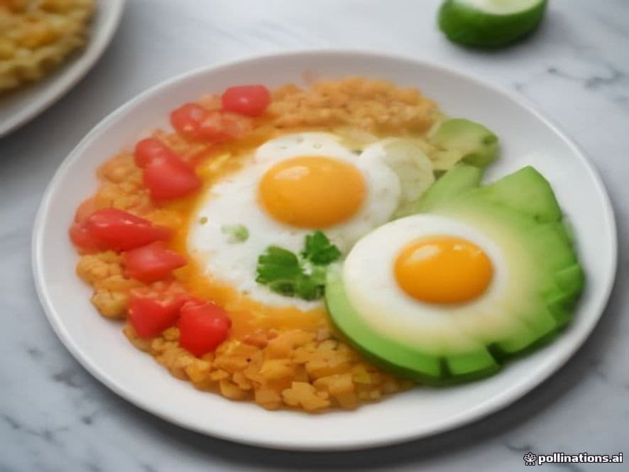 Huevos a la Copa con Col Salteada y Vinagreta Ranchera Keto