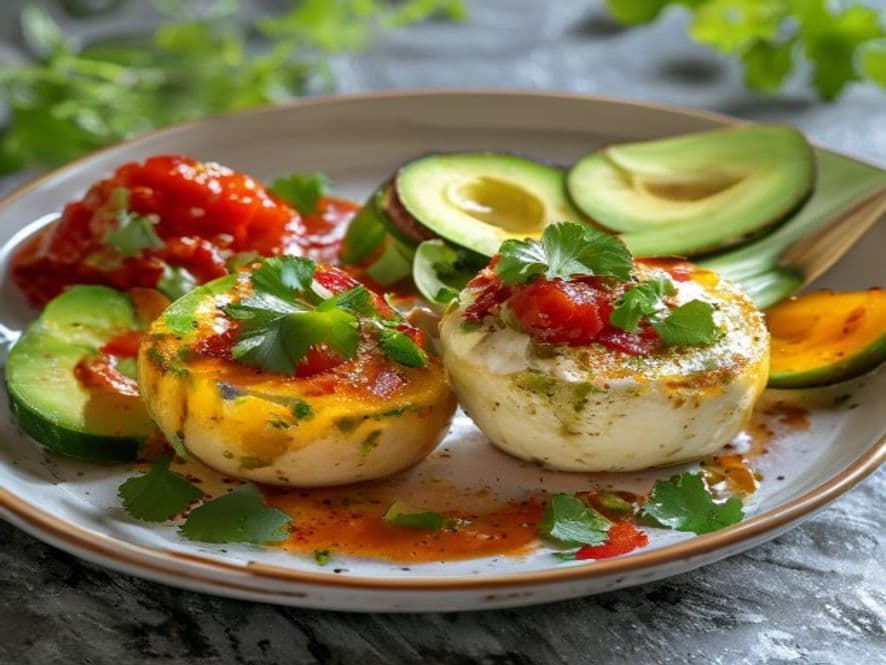 Huevos a la Copa con Flor de Calabaza y Epazote Keto