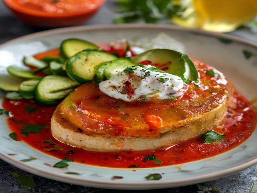 Huevos a la Copa con Salsa Roja de Guajillo Keto