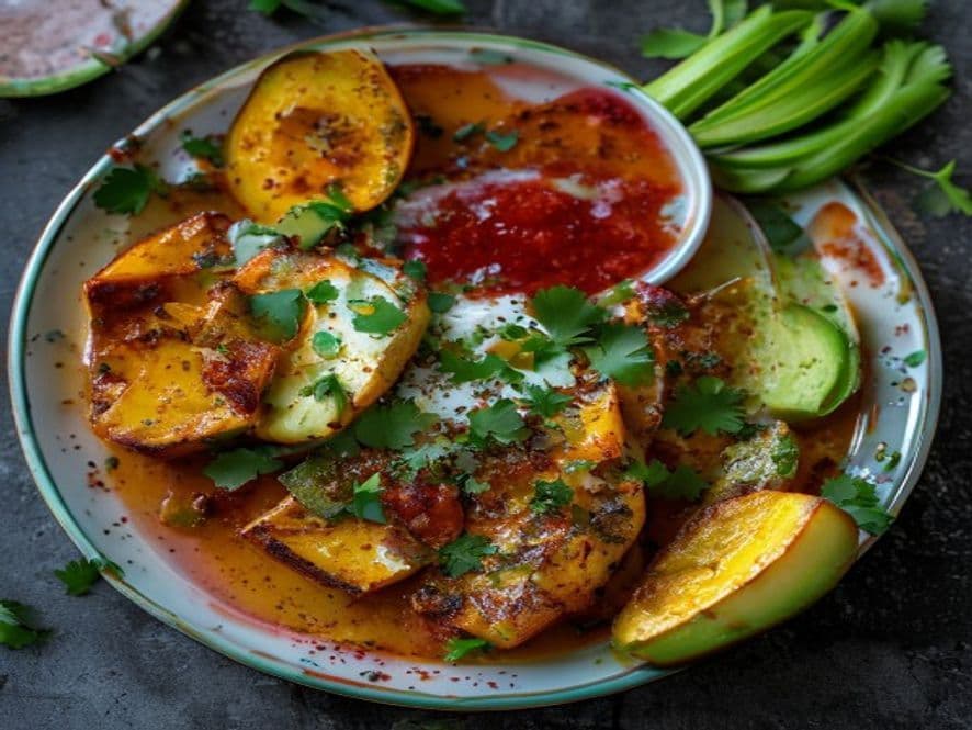 Huevos al horno con calabacita rallada y queso Keto