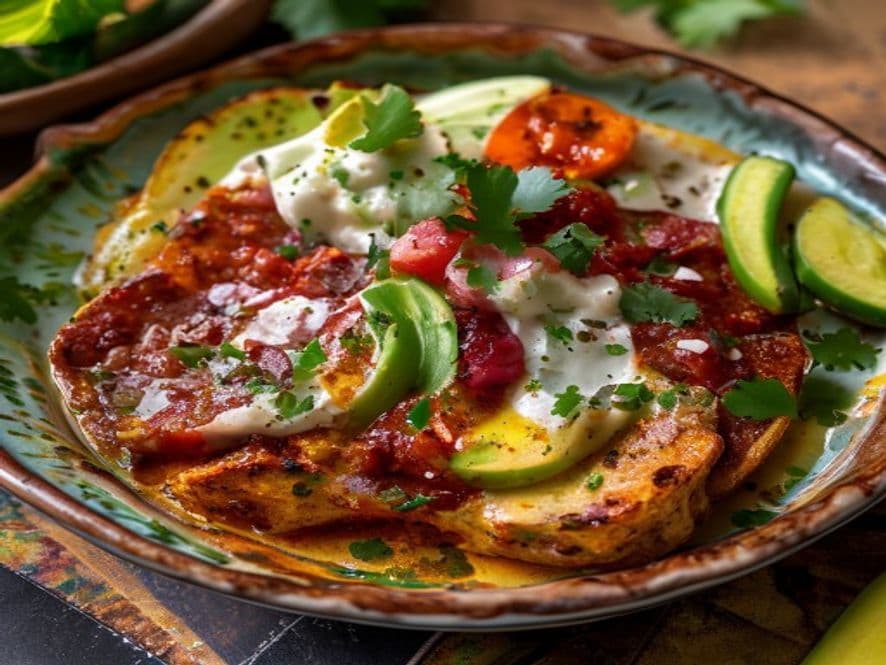 Huevos al horno con cecina oaxaqueña Keto