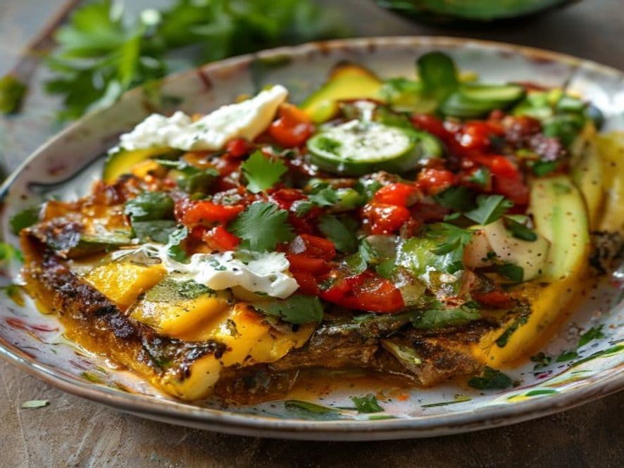 Huevos al horno con espinacas y queso cotija Keto