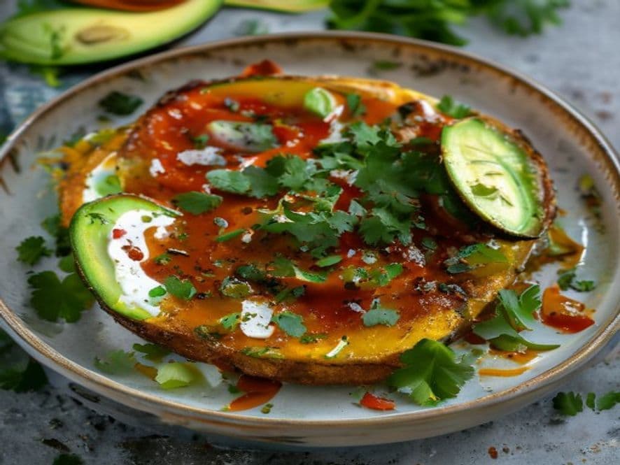 Huevos al horno con salsa de chipotle Keto