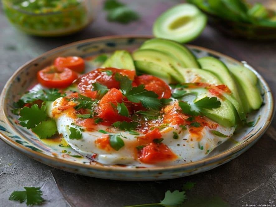 Huevos al vapor con salsa taquera keto