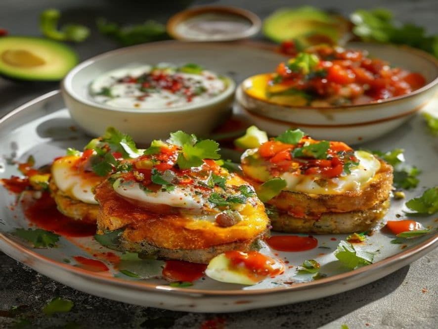 Huevos Benedictinos Keto con Calabacita Rallada y Queso