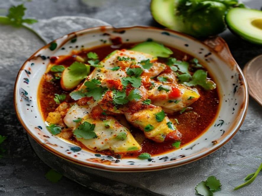 Huevos en Cazuela de Barro Keto con Crema Ácida y Salsa