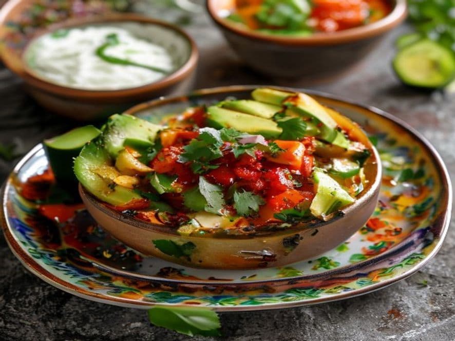 Huevos en Cazuela de Barro con Nopalito Picado y Chile Keto