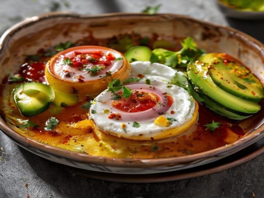 Huevos en Cocotte Keto con Chile Serrano y Cebolla