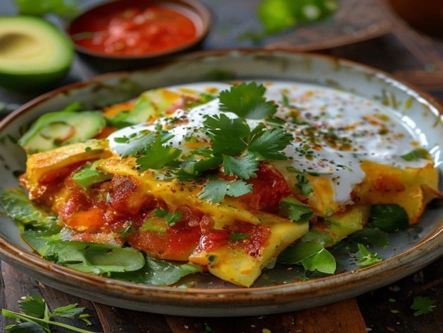 Huevos en nido de espinacas con ejotes y ajo Keto