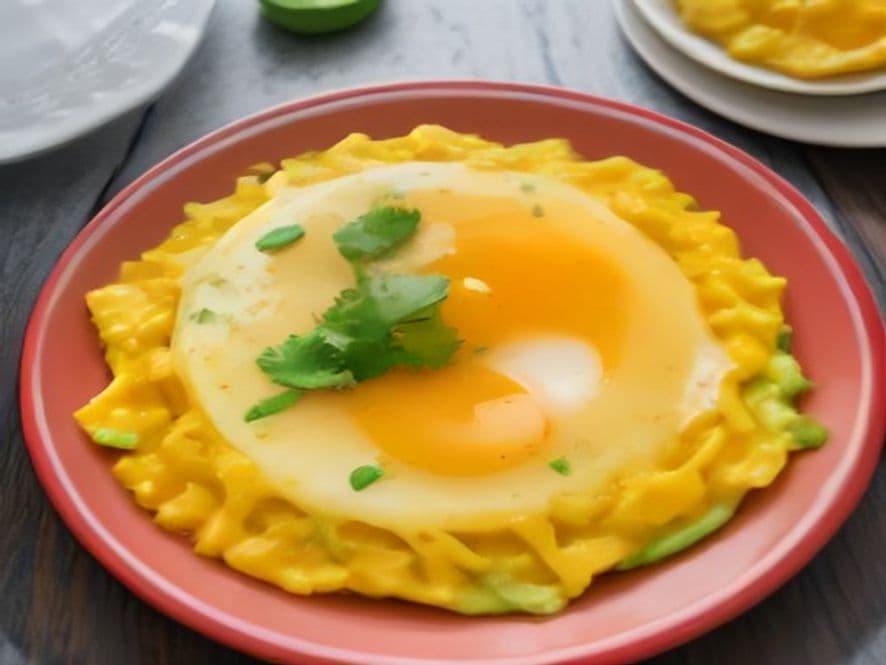 Huevos en Nido de Espinacas, Flor de Calabaza y Epazote Keto