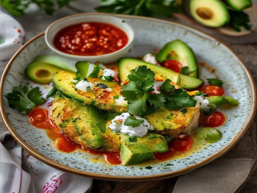 Huevos en nido de espinacas con jalapeño toreado Keto