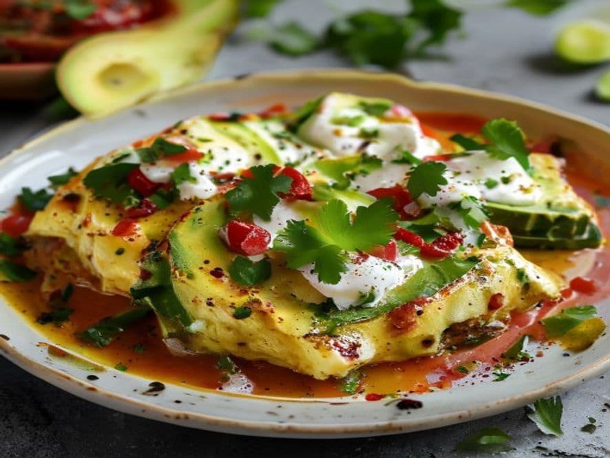 Huevos en nido de espinacas con salsa borracha Keto