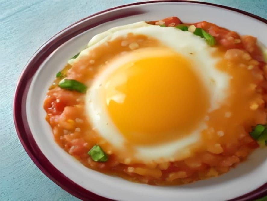 Huevos escalfados con chile güero asado Keto
