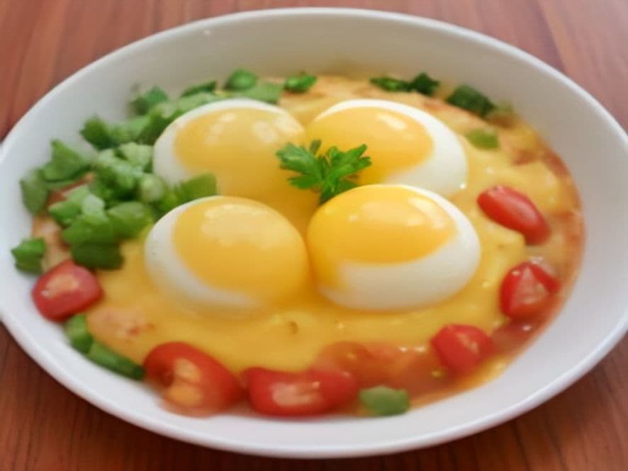 Huevos escalfados con col y vinagre Keto