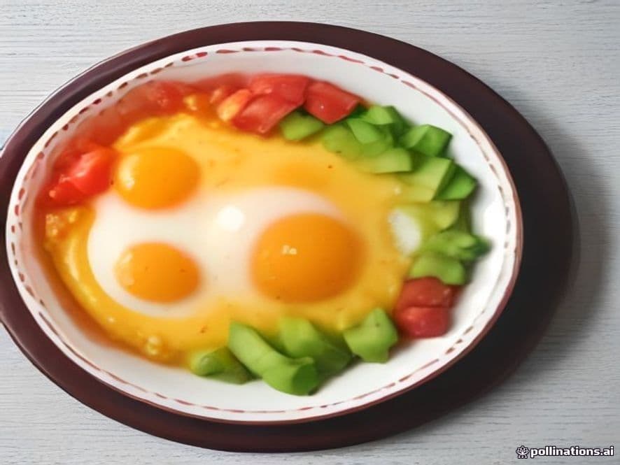 Huevos Escalfados con Salsa Roja de Guajillo Keto
