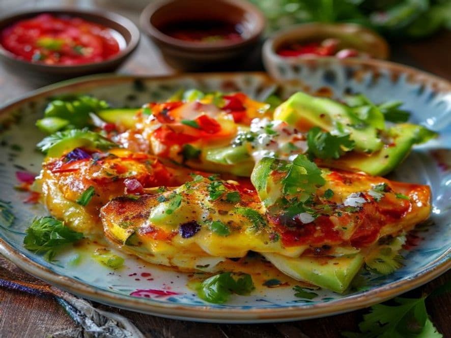 Huevos estrellados con salsa verde tomatillo keto