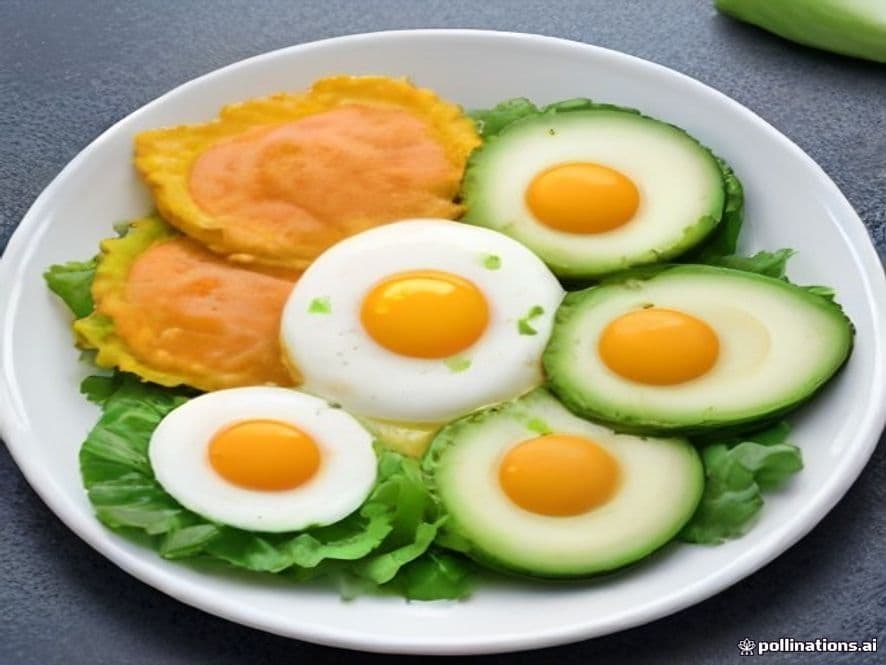 Huevos Fritos en Aceite de Coco con Aguacate Relleno Keto